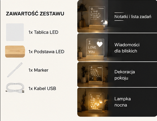 Tablica LED do Pisania RGB